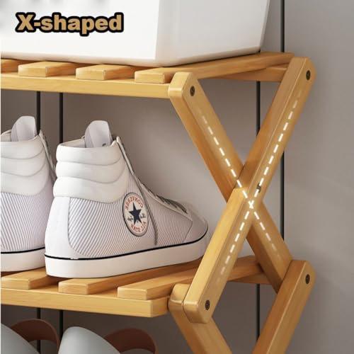 Walnut Color 2 Layer Shoe Rack Organizer V259