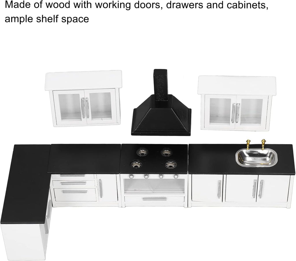 1:12 Mini Dollhouse Kitchen Cabinet Set T8537