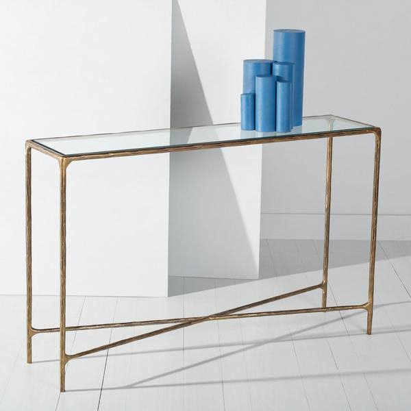Brass Rectangle Console Table P41781