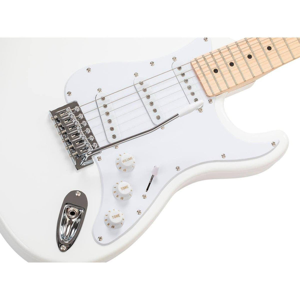 White Electric Guitar with Gig Bag D411