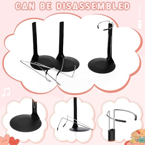 24 Pcs Adjustable Doll Stands with Expandable Waist Wire (White, Silver) C536775