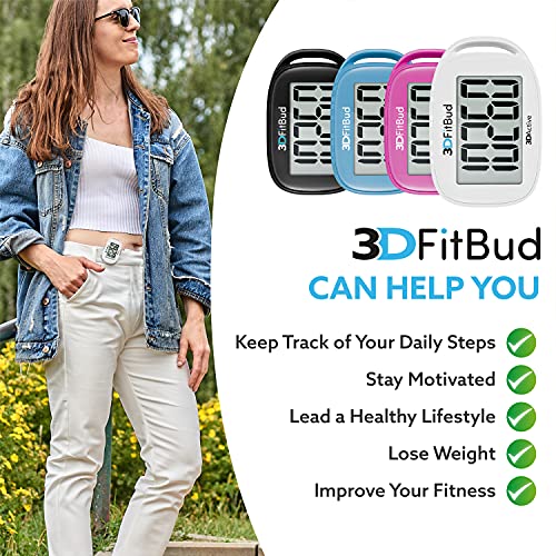 Simple Step Counter Walking 3D Pedometer with Clip and Lanyard V3386