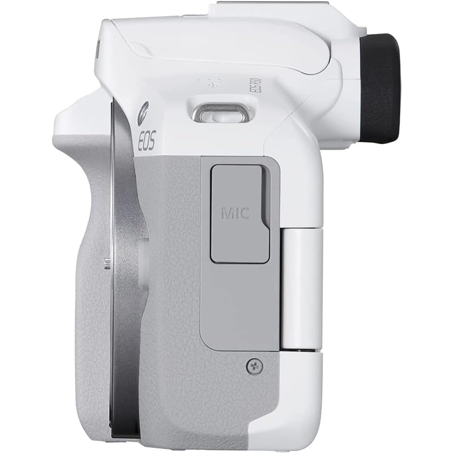 White Mirrorless Camera with RF-S 18-45mm Lens, 64GB Memory Cards, Battery, Bag O103
