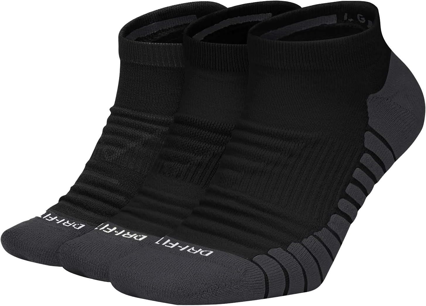 Black No-Show Training Socks (3 Pair) Y360572