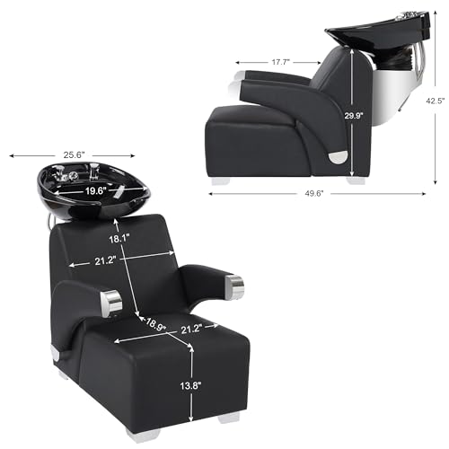White Ceramic Shampoo Chair C591