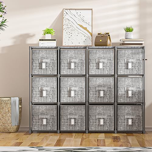 6 Printed Bins Cube Storage Organizer Shelf with Labels Z291584