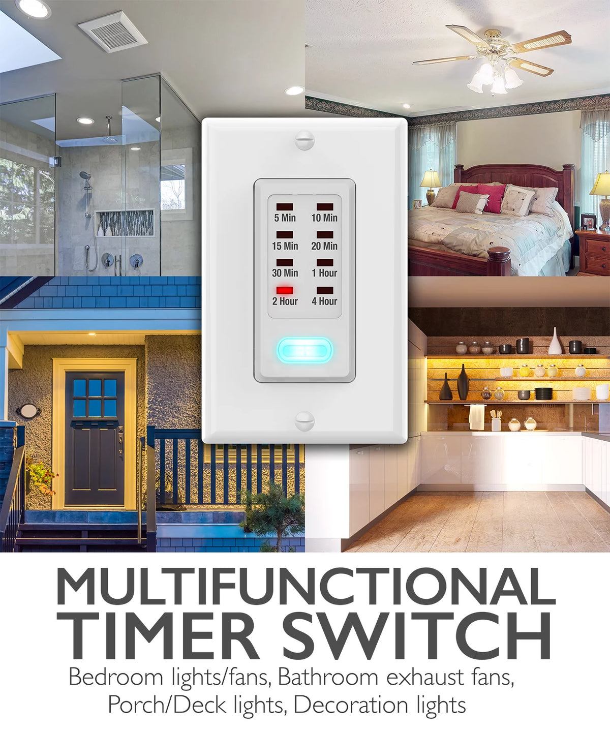 2 Pack 9 Setting 1875W Countdown Timer Switch U933194