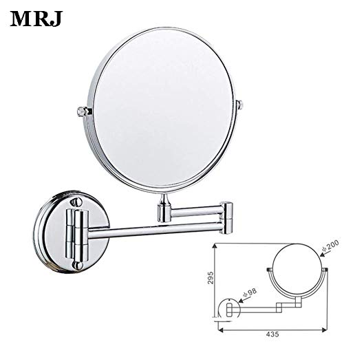 8-inch Two-Sided Swivel Wall Mounted Mirror with 3X/5X Magnification S9735