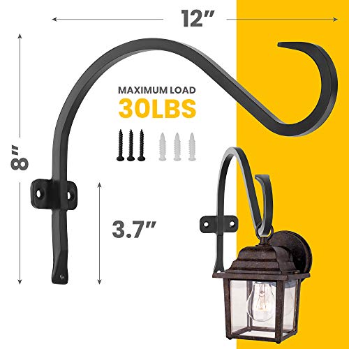 4 Pack 12 inches Wrought Iron Plant Hanger Bracket X87471