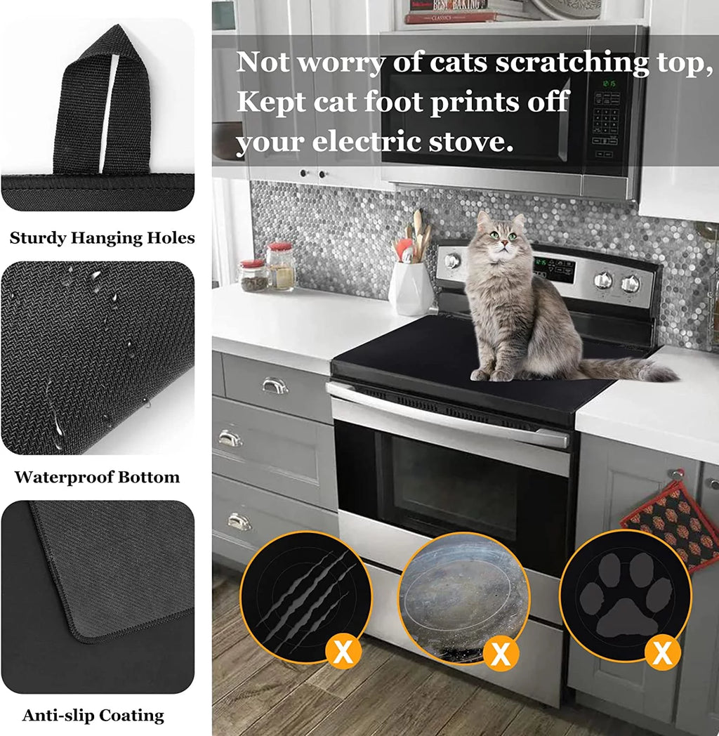 Ceramic Glass Cook Electric Top Protector, 28.5 x 20.5 inch with 2 Hooks D153