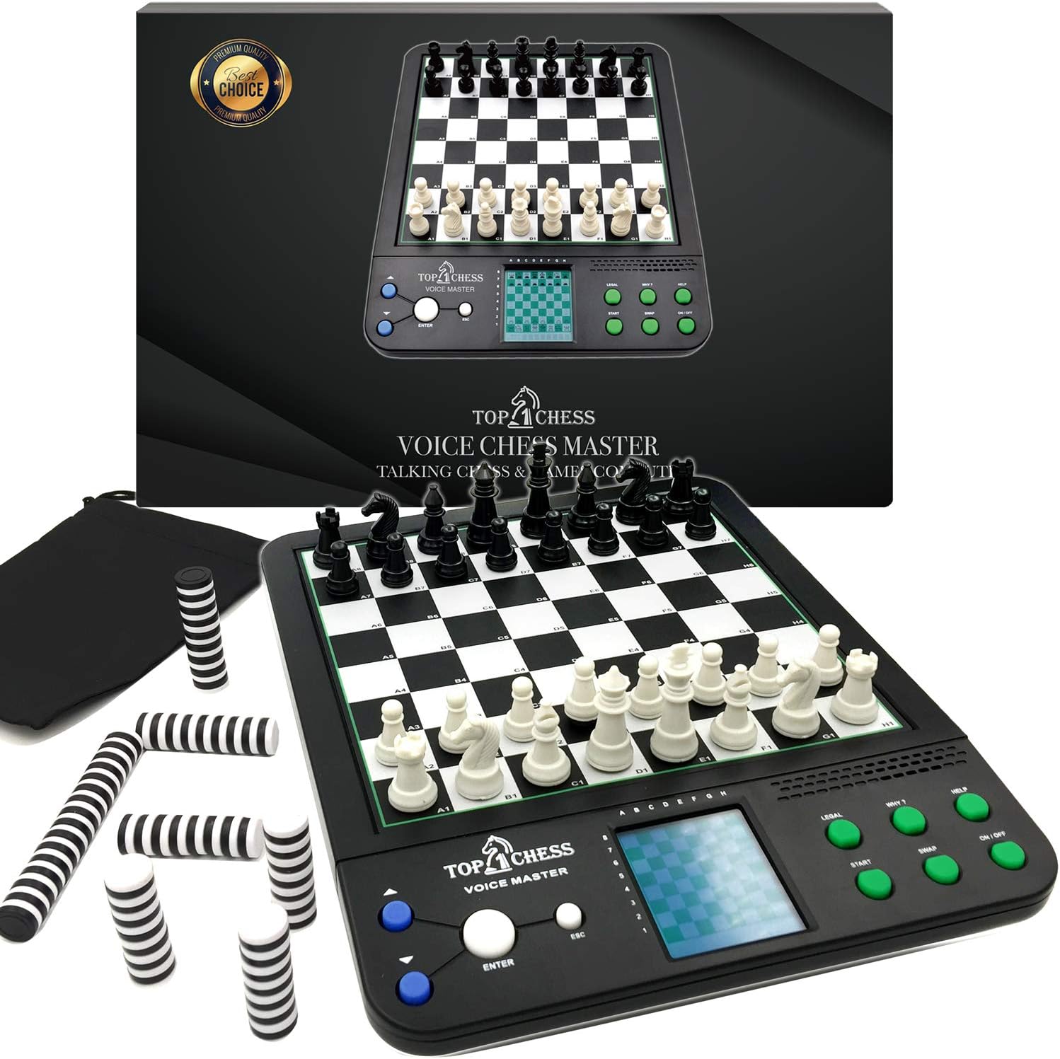 Electronic Voice Chess Computer Teaching System O736338