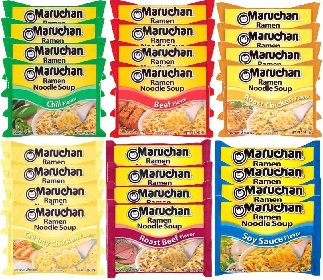 24 Packs Ramen Instant Noodle Soup Variety Mix M2725