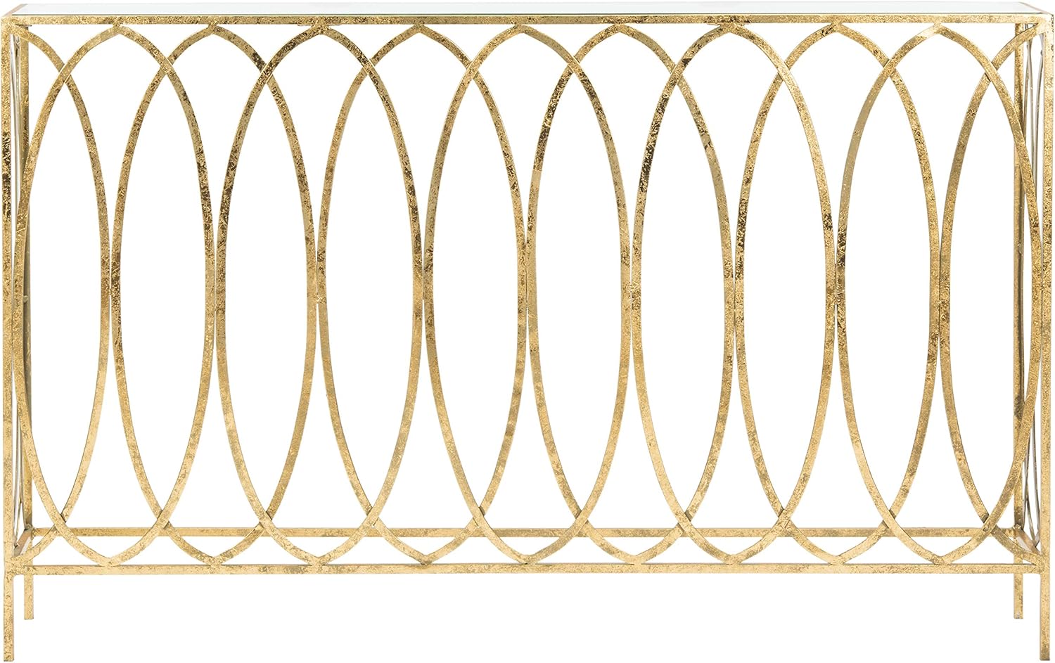 Gold Foil and Glass Console Table K21998