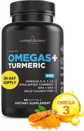 Omega 3 6 9 Plus Turmeric Curcumin Supplement 60 Softgels M853