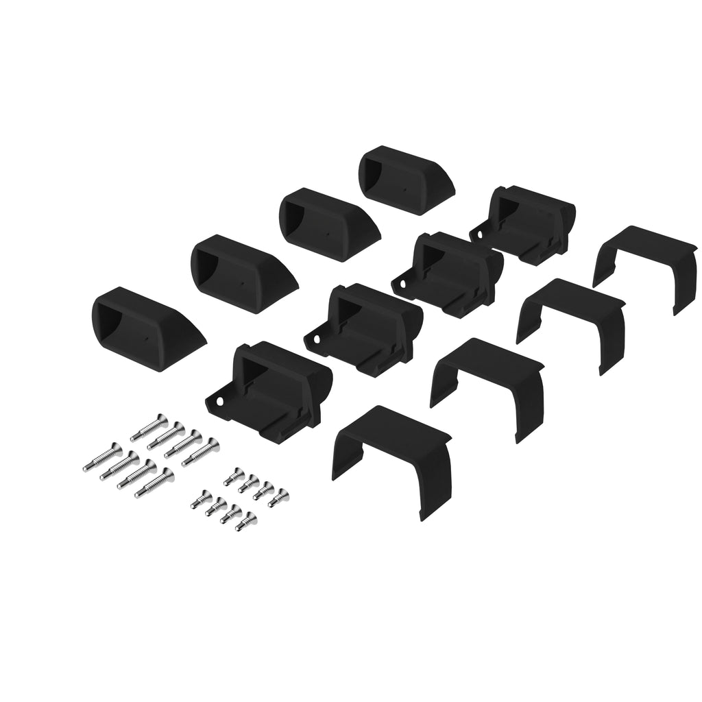 4-Pack Black Aluminum Stair Bracket Kit L9228