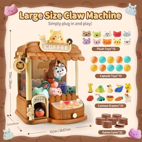 Large Claw Machine with 30 Fun Toys, Candy Dispenser Machine I77408