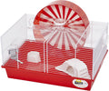 Modular Hamster Cage with 11.75-Inch Exercise Wheel, 19.7L x 13.8W x 9.8H Inches E8128