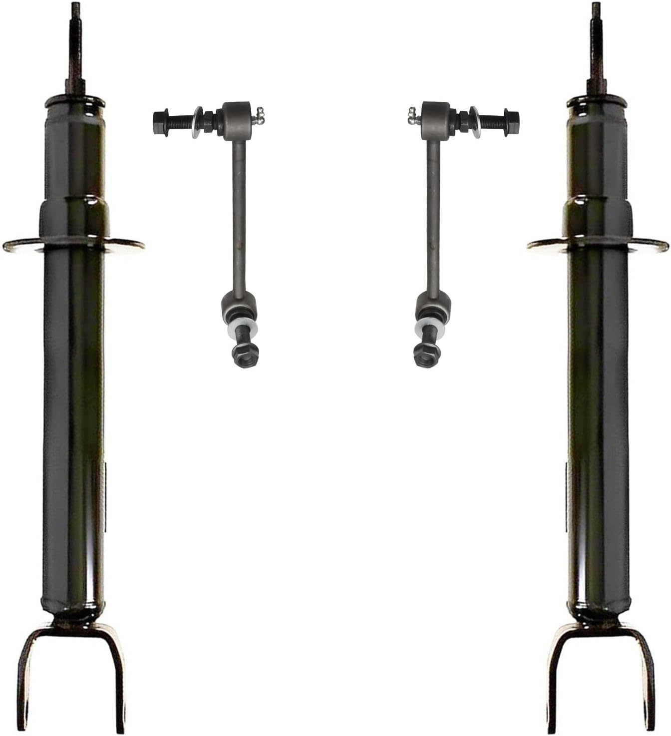 4pc Rear Shock Absorbers Kit with Sway Bar Links L9046