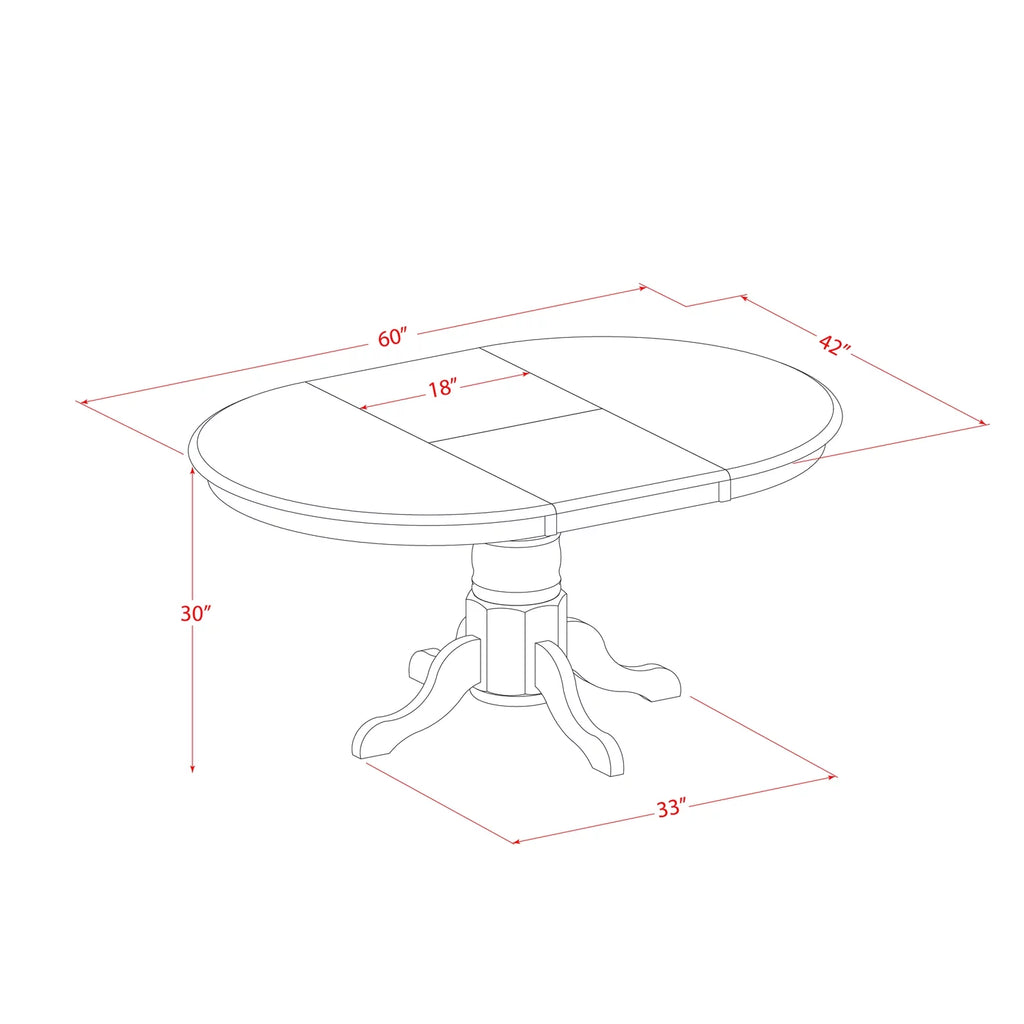 Oak Kitchen Dinette Table & 6 Chairs M874