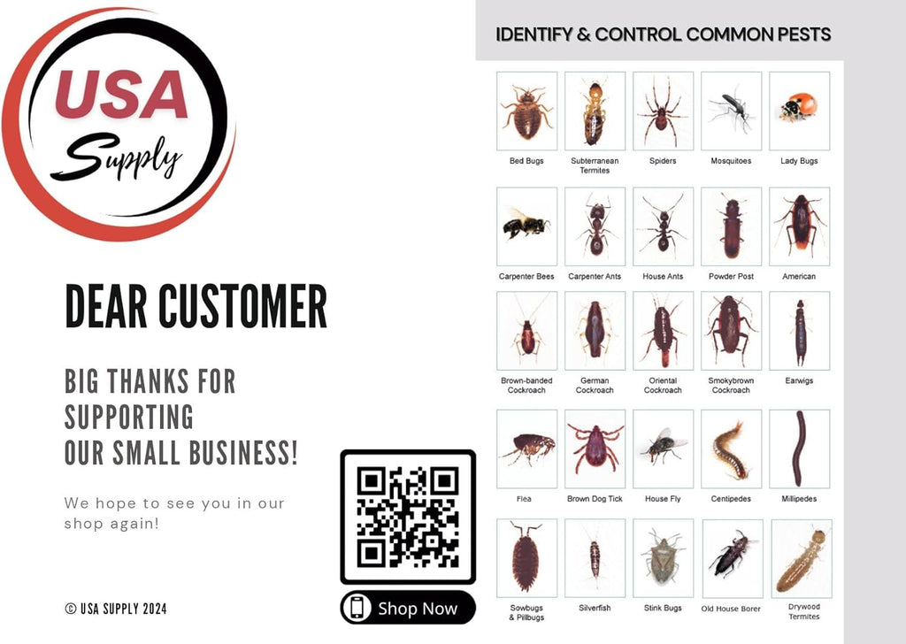 Heavy Duty Flea and Bed Bug Pressurized Insecticide with Protective Gloves and Pest Identification Card V449
