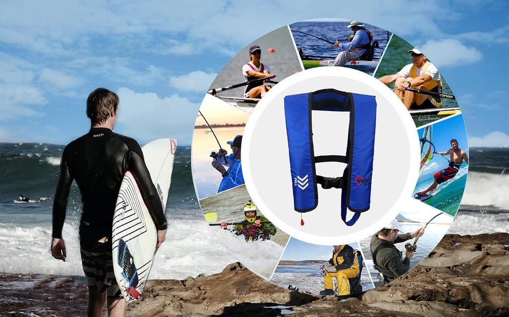 Blue Auto Inflatable Life Jacket P877614