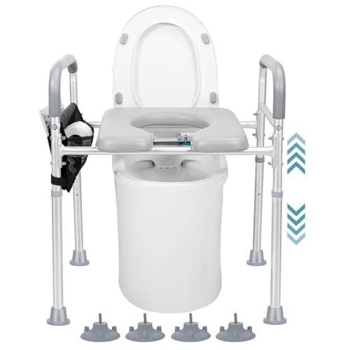 Adjustable Raised Toilet Seat with Handles Q178586