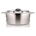 7 in. dia. Two Tone Stainless Steel Pot with Cover & 2 Round Handles - 1 quart - 22 oz D577