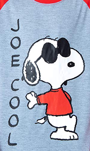 Peanuts Boys' Joe Cool Snoopy Pajamas Long Sleeve Raglan Shirt And Pant 2 Piece PJs Kids Sleepwear Set H222