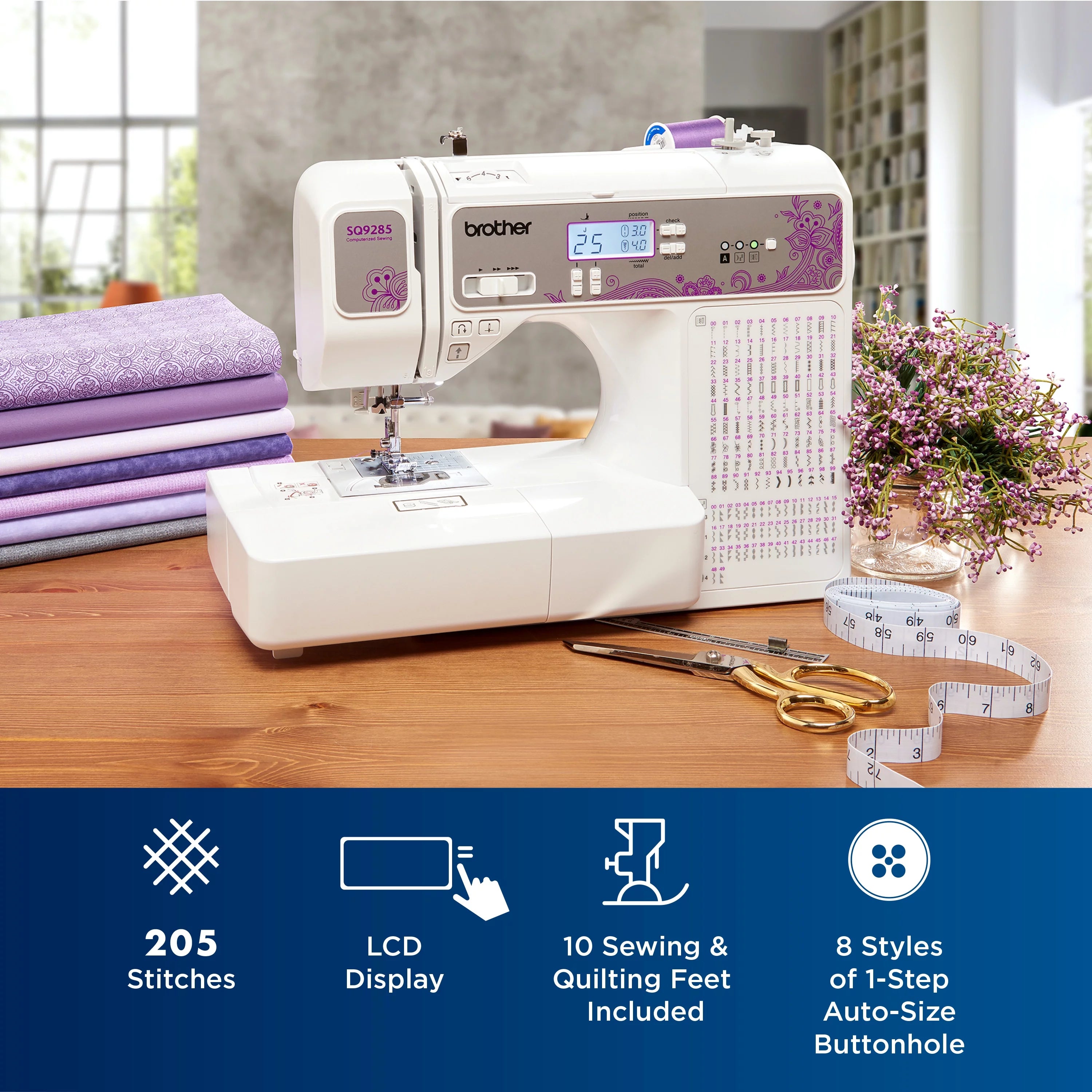 Computerized Sewing and Quilting Machine with Wide Table Q78285