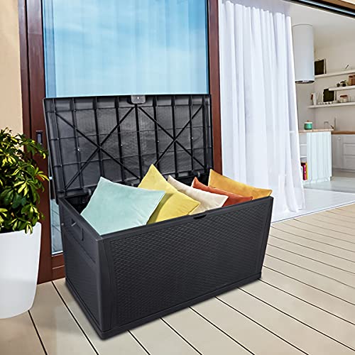 Brown 51 Gallon Waterproof Deck Storage Box O813