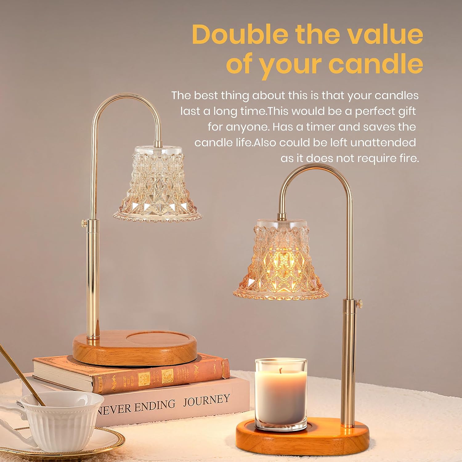 Candle Warmer Lamp with Timer & Dimmer Y163113