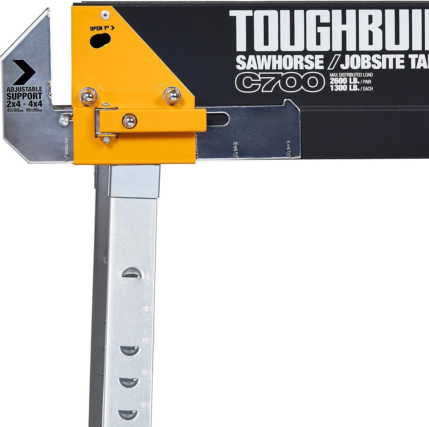 Folding Sawhorse, 100% High Grade Steel, 2 Pack U48170