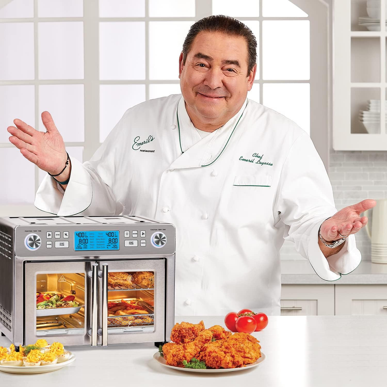 25 QT Dual Zone Air Fryer Oven Combo with French Door N91914