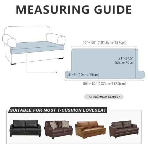 3 Cushion Sofa Brown Stretch Spandex Sofa Slipcovers T944