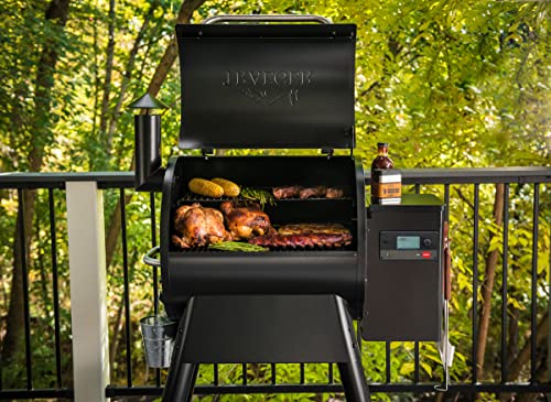 Black Electric Wood Pellet Grill and Smoker with WiFi Y324637
