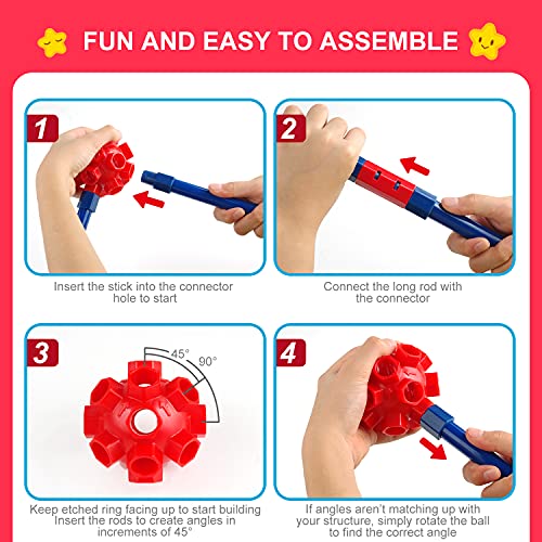 140 Pcs STEM Construction Fort Building Kit M545565