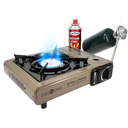 Portable Dual Fuel Propane Butane Stove with Carrying Case O665
