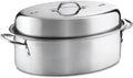 3-Piece Stainless Steel Covered Oval Roaster Set J694