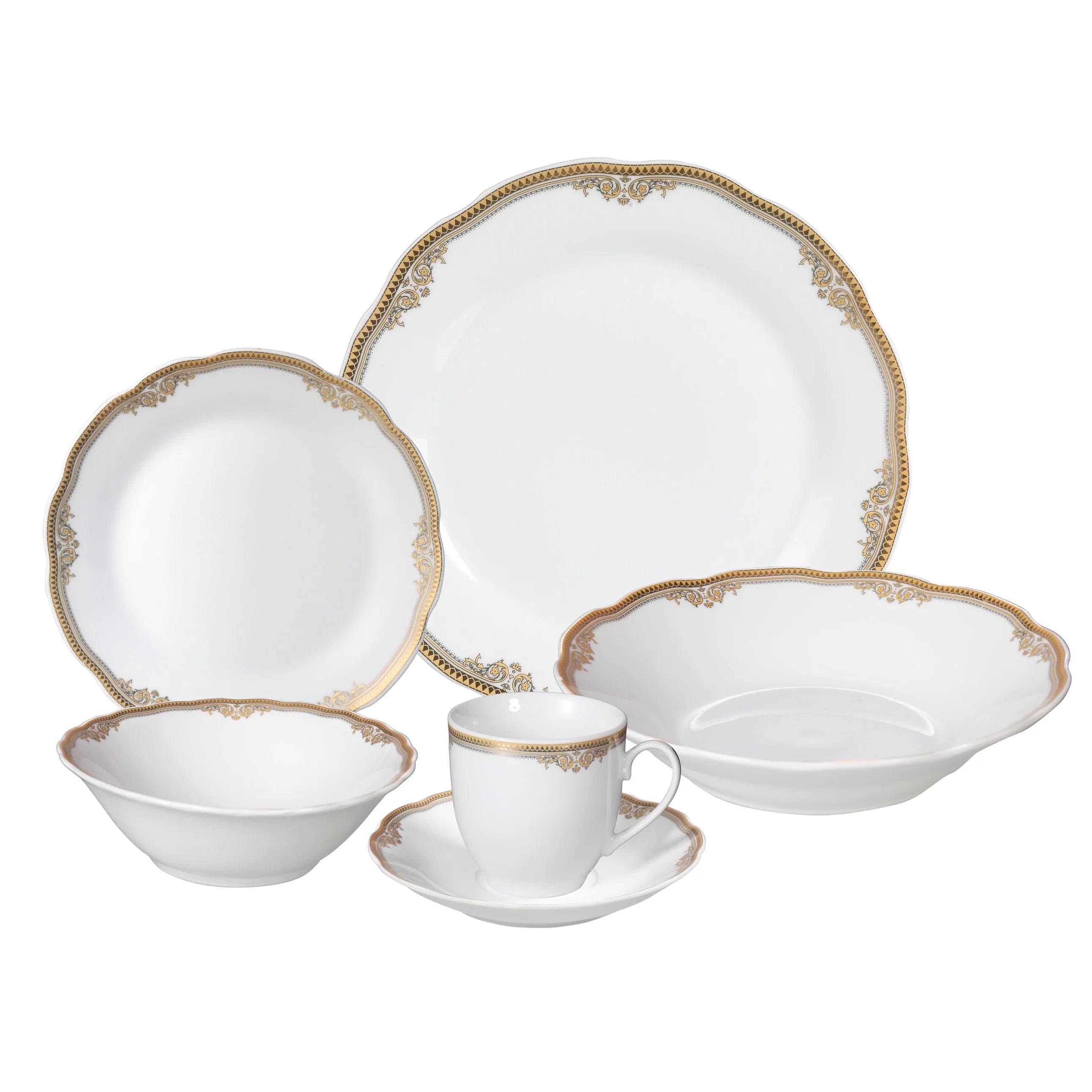 24-piece Porcelain Dinnerware Set I5847