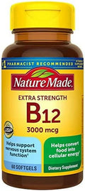 Vitamin B12 3000 mcg Dietary Supplement, 60 Softgels R785753