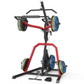 Leverage Gym Power Rack Squat Rack with LAT Low Row System Home Gym System Workout Station 2:1 Ratio S56456