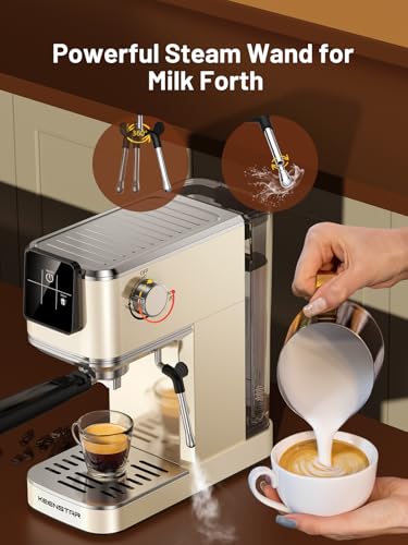 Espresso Machine with Milk Frother Steam Wand, 40oz Water Tank X2017