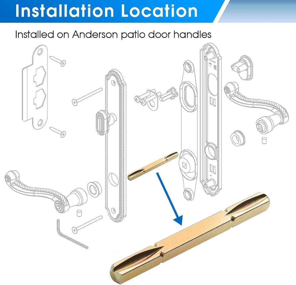 3-3/4 in Door Spindle for Patio Doors U19286