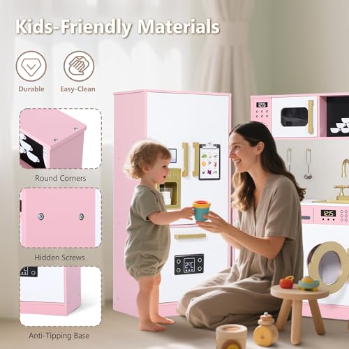 White Wooden Kids Play Kitchen B420
