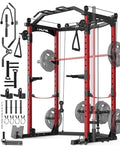 Power Cage with Cable Crossover System, 1600LBS Weight Capacity Squat Rack H261