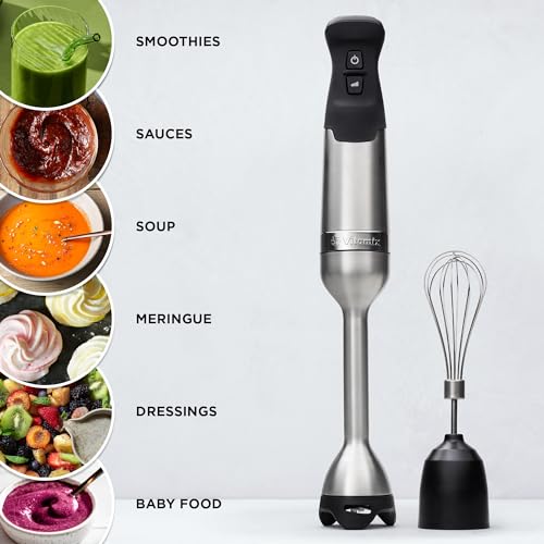5-Speed Immersion Blender Bundle, 625-Watt Motor, Stainless Steel/Black Q203