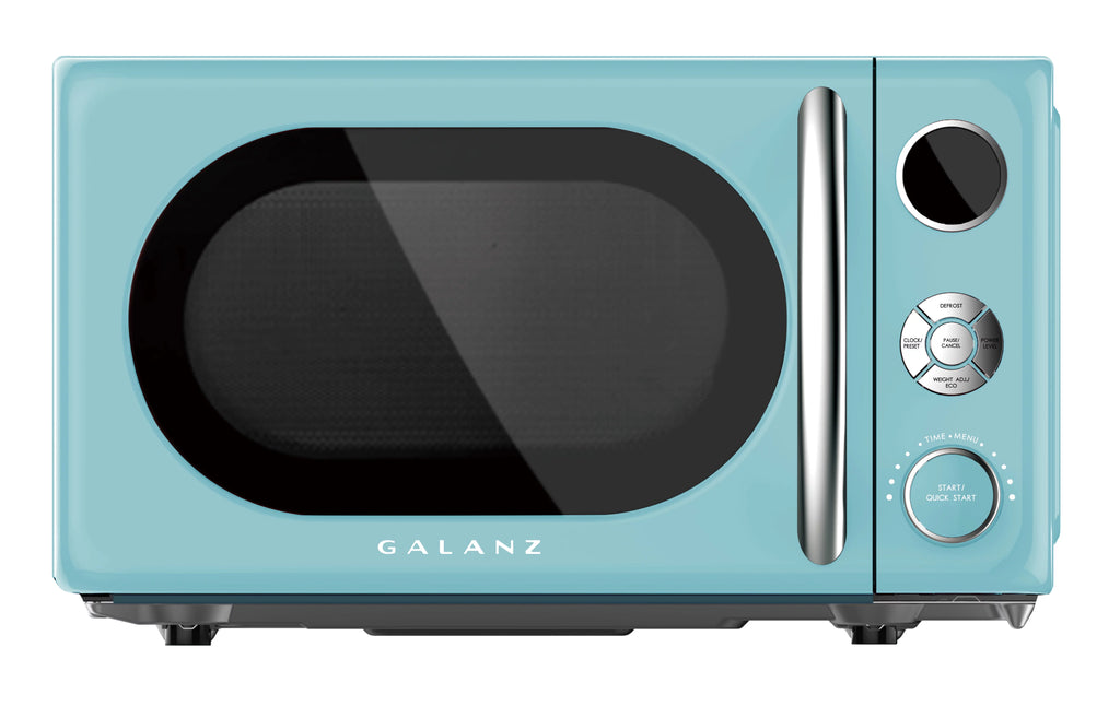 0.7 Cu ft Retro Countertop Microwave Oven, 700 Watts, Blue B4729