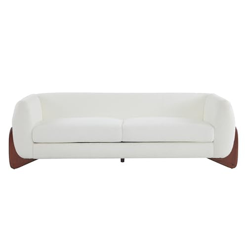 Caramel Brown 82 Inches Boucle 3-Seater Sofa L381