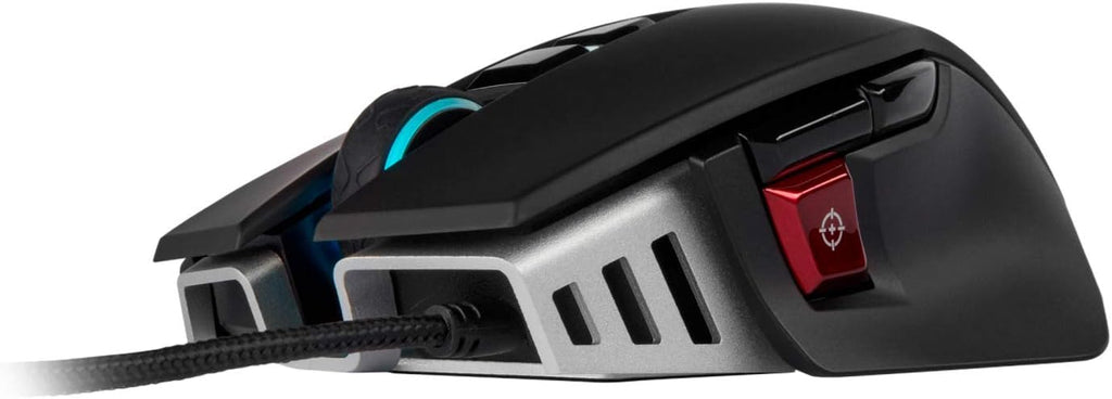 Black Wired Gaming Mouse with Adjustable Weight and Aluminum Frame Q37816