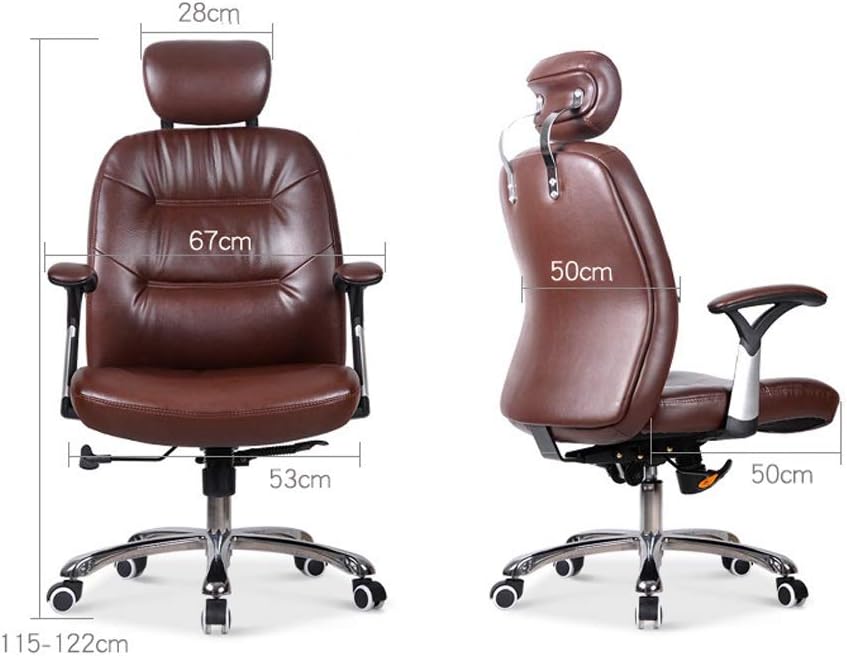 High Back Bonded Leather Ergonomic Office Swivel Chair K818938